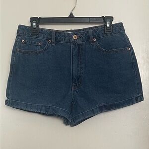 Forever 21 Dark Blue Cuff Hem Jean Shorts